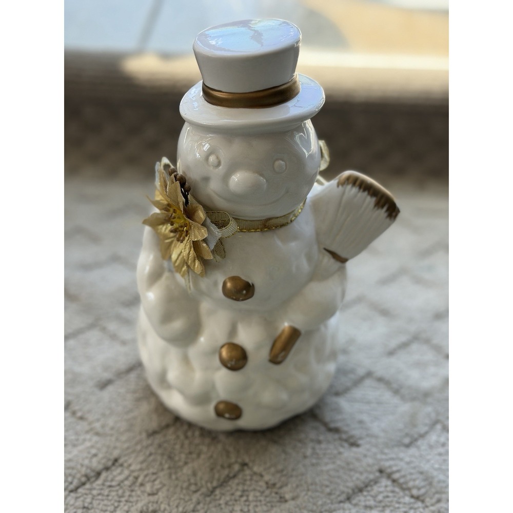 Vintage JC Penney Christmas Collection Ceramic 8" Snowman Figurine